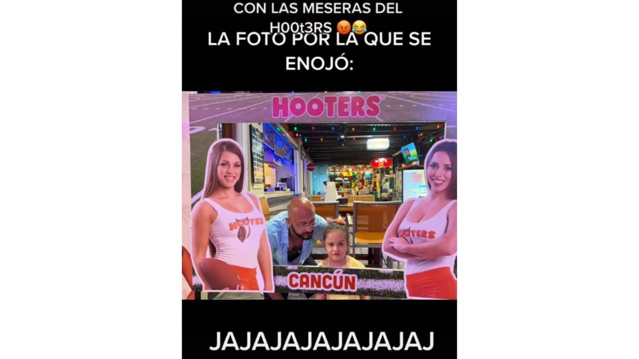 Niña reclama a su papá por tomarse una foto con meseras de 'Hooters' y causa debate en redes