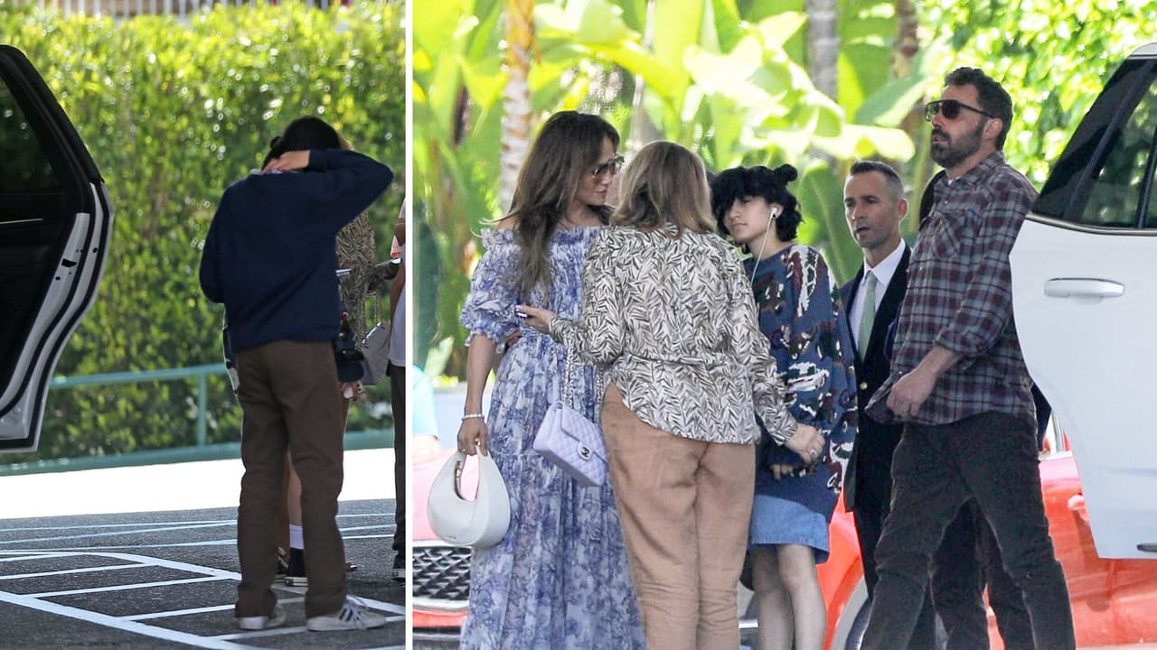 Seraphina Affleck, JLo, Ben Affleck, Emme Muñiz.