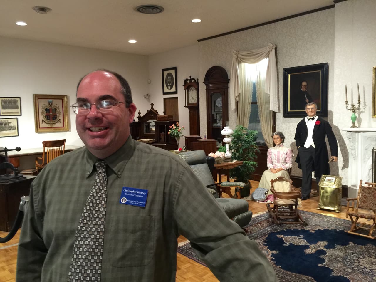 El historiador Christopher Kenney, en la biblioteca presiencial de William McKinley.