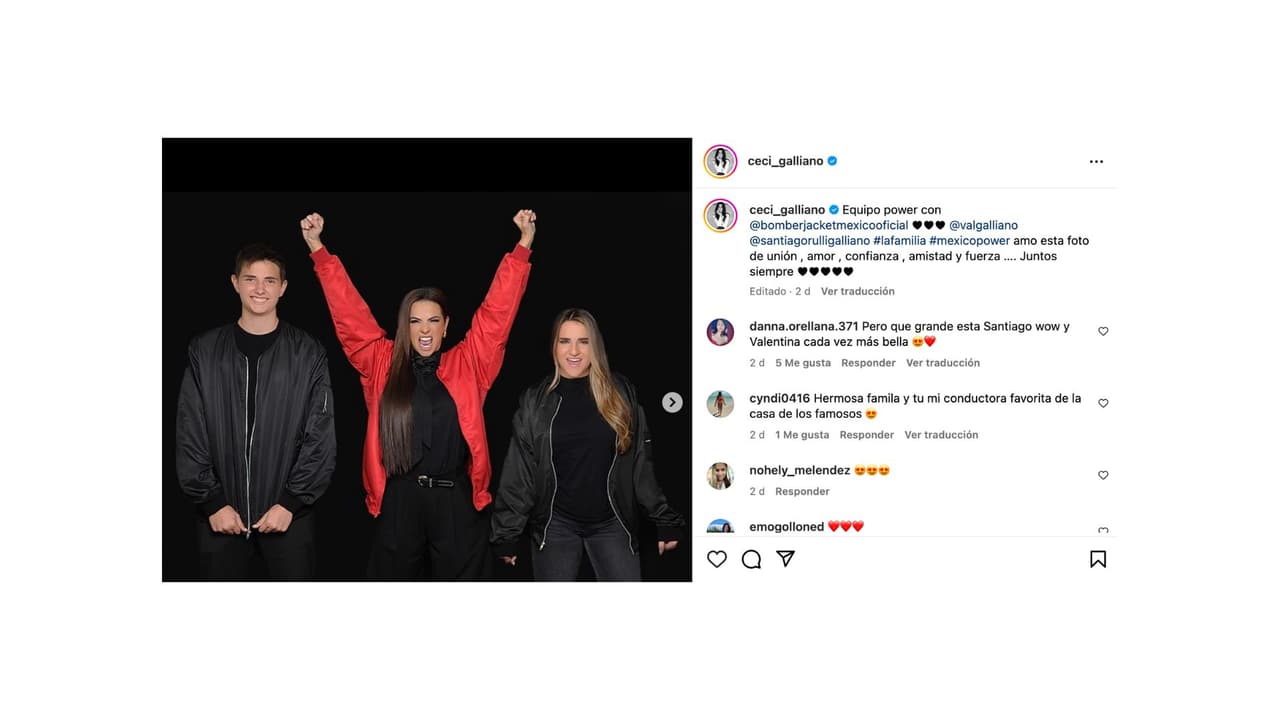 Valentina y Santiago son los hijos de Cecilia Galliano