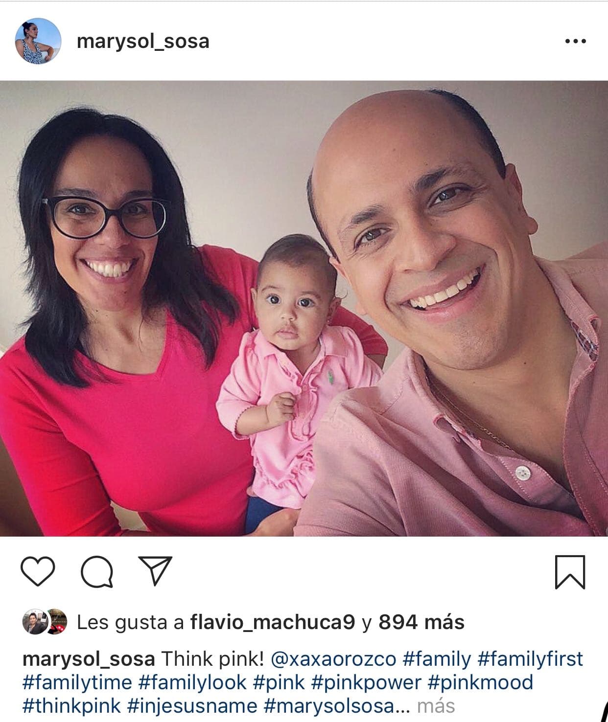 La pequeña es fruto de la relación entre Marysol Sosa y el periodista Xavier Orozco.