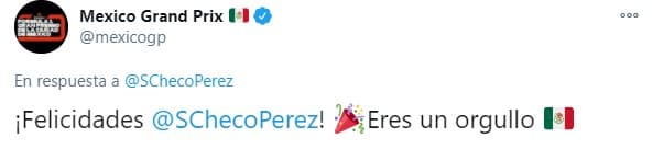 No cesan las felicitaciones para ‘Checo’ Pérez y Red Bull | Grandes personalidades se sumaron a las palabras de aliento para el piloto mexicano y su nueva escudería.
