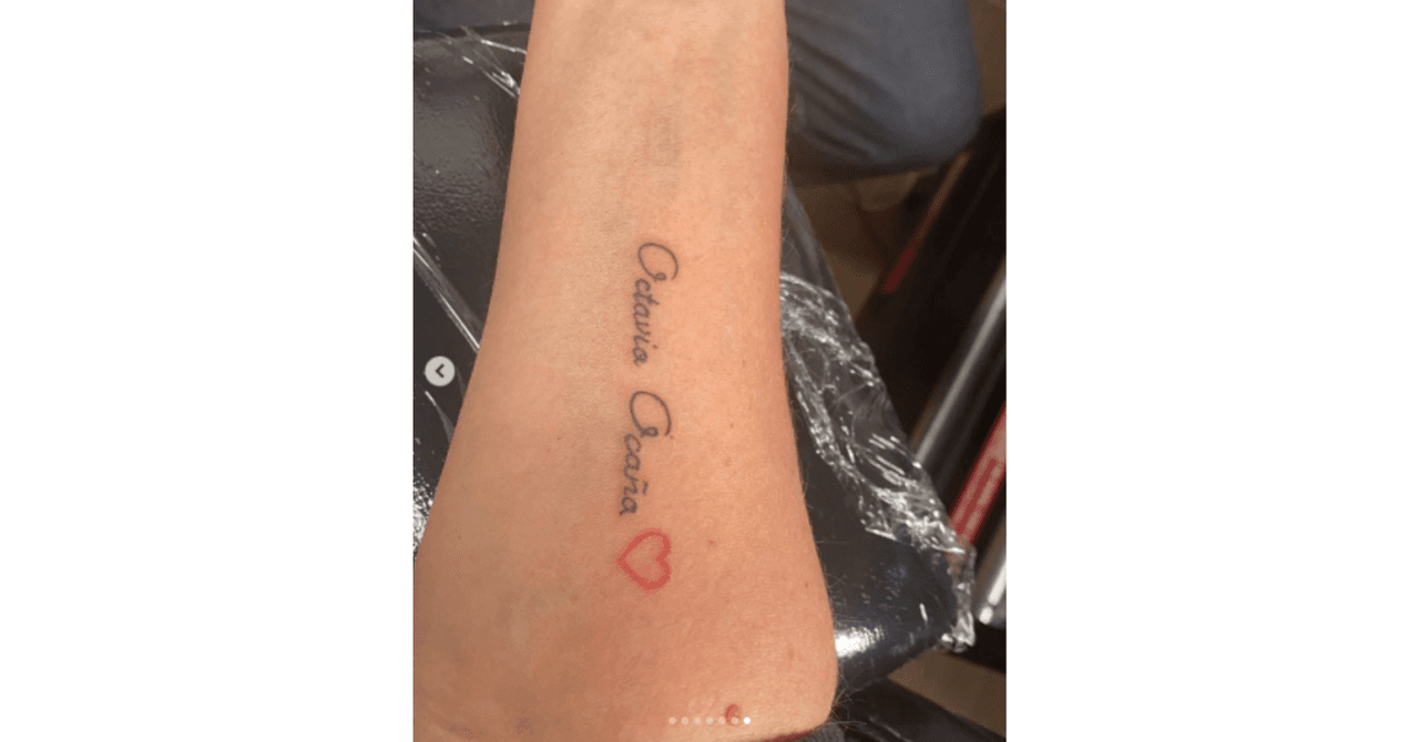 Tatuaje de la mamá de Octavio Ocaña