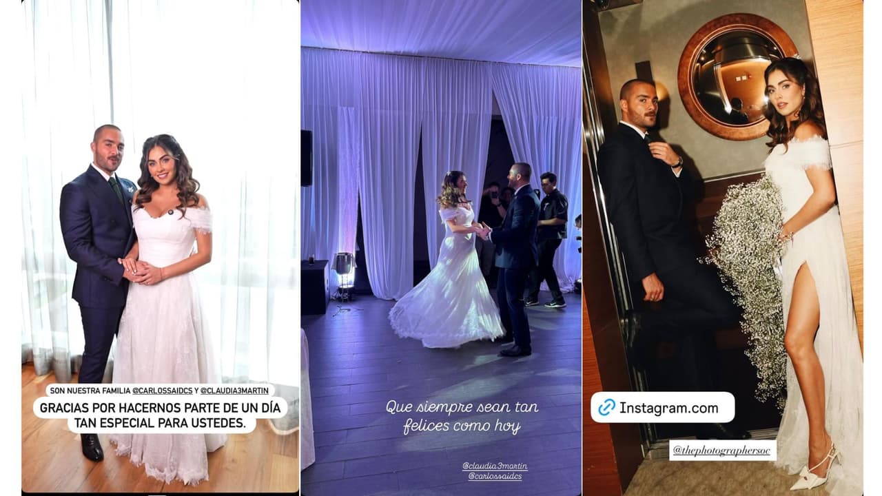 Las fotos que compartió Claudia Martín sobre su boda con Carlos Said.