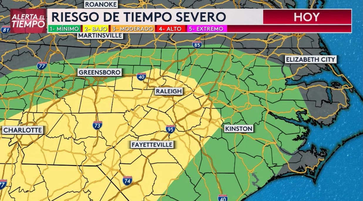 Tiempo severo en NC.