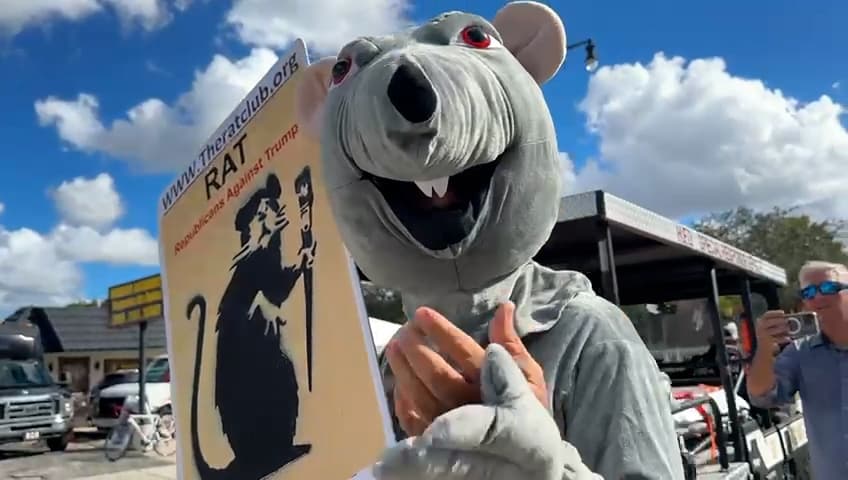 Confrontan en Hialeah a Dominic Santana, detractor de Donald Trump que ha estado en sus comparecencias