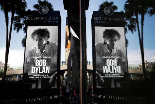 Dylan actuó en Las Vegas el mismo día que le concedieron el Premio Nobel.