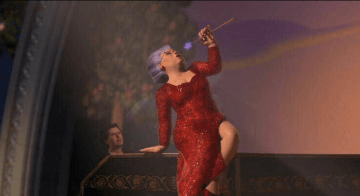 Adele sacó su outfit de una de las películas de Shrek. Y como hada madrina llegó a su cita con el GRAMMY.