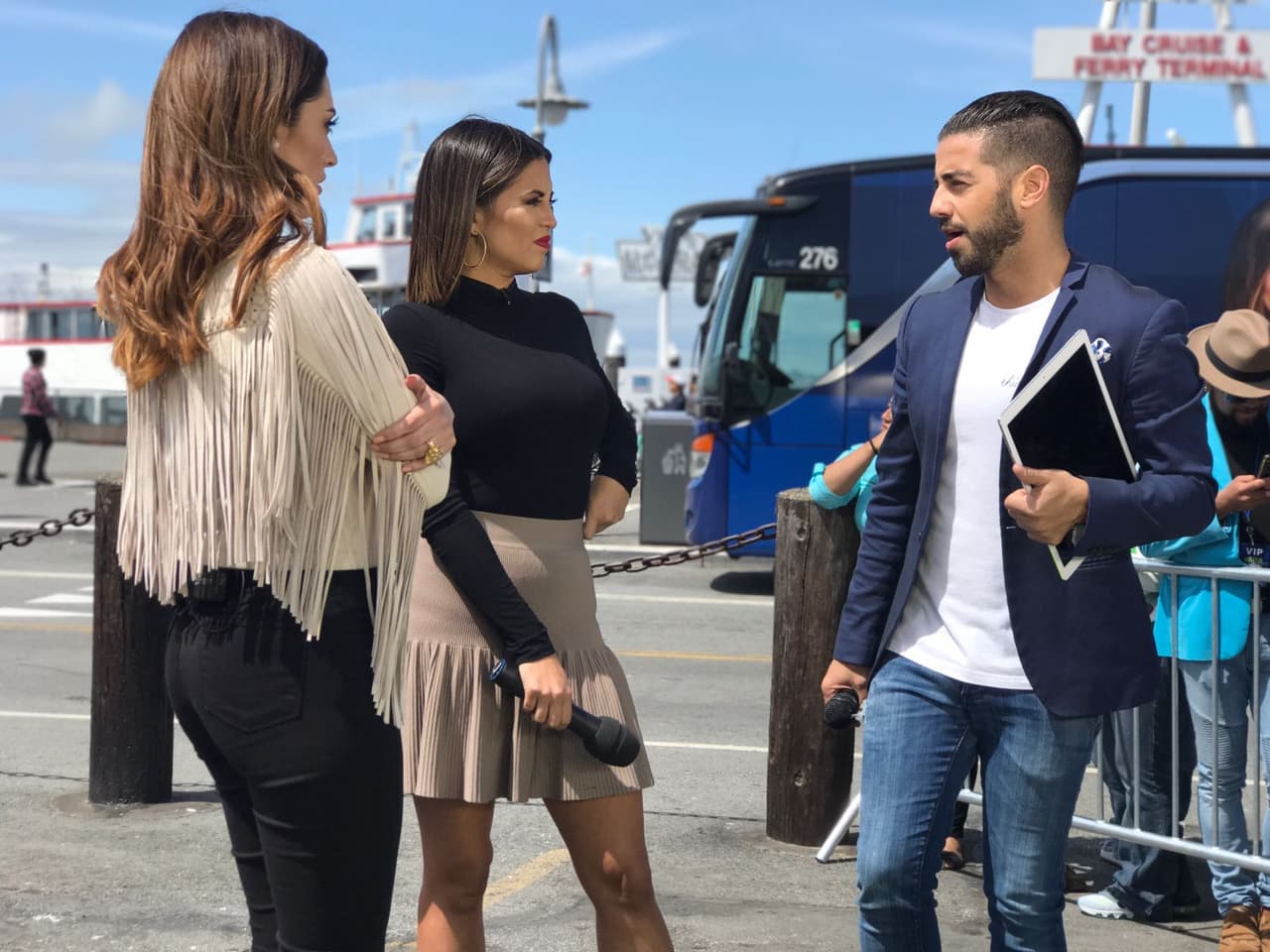 Borja recogió los mensajes y denuncias de la gente de San Francisco en la Ruta.