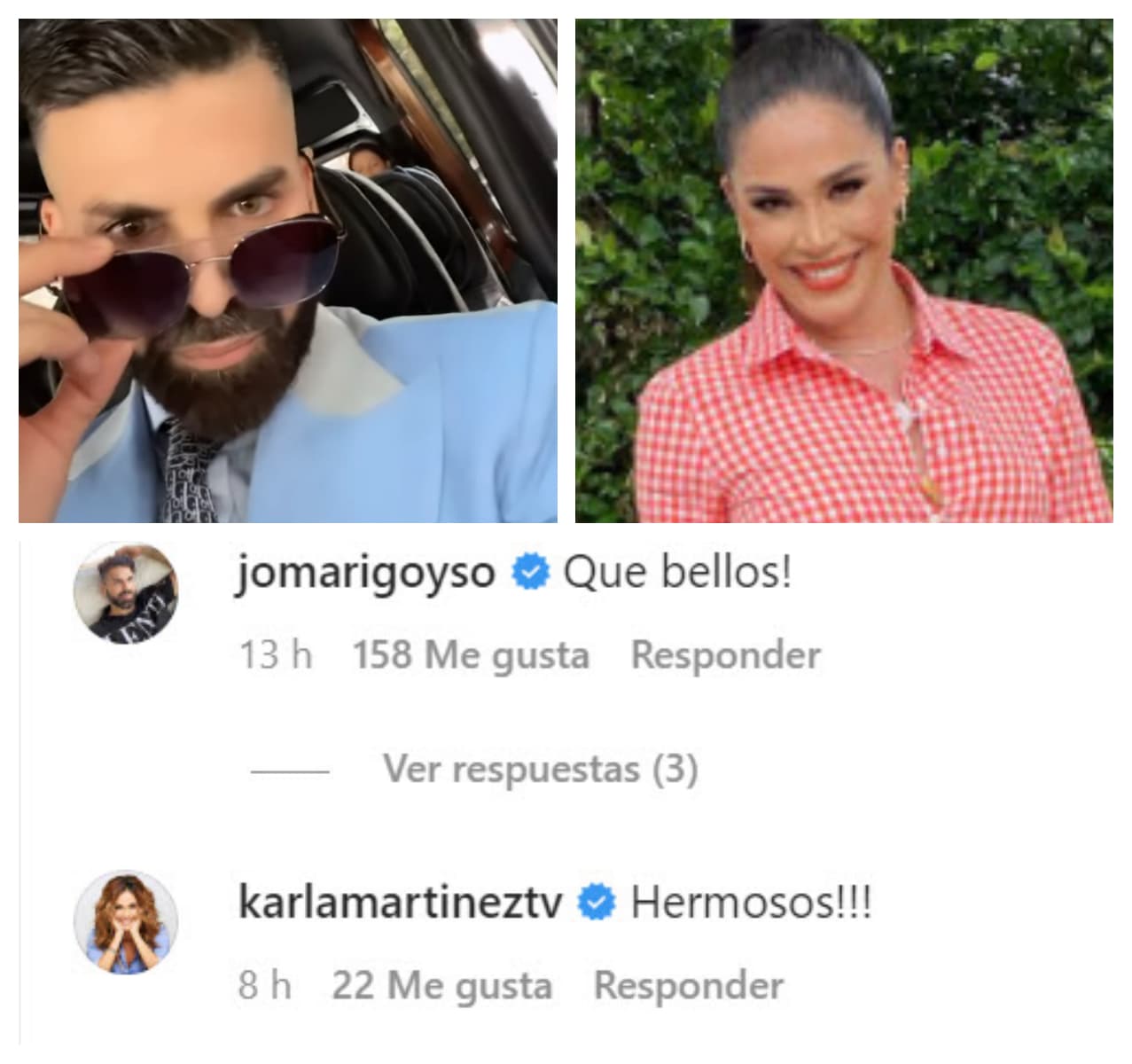 Jomary Goyso y Karla Martínez también se emocionaron de ver completa a la familia por aquellas lejanas tierras.