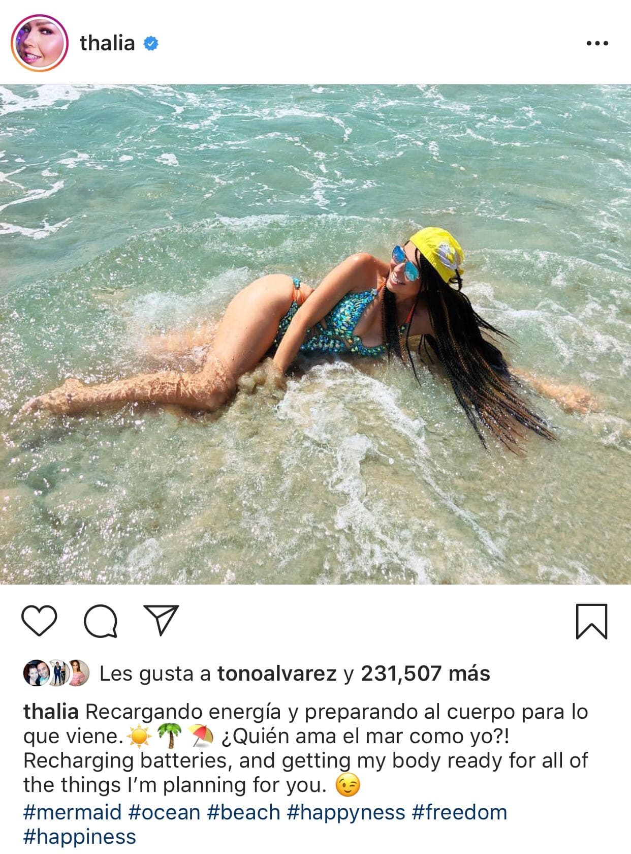 En enero pasado, la también tía de 
<b>Camila Sodi </b>mostró, una vez más, que 
<b><a href="https://www.instagram.com/p/Bs3_v1vjKza/" target="_blank">ama el sol, la arena y el mar</a></b>. Junto a esta imagen publicó: "Recargando energía y preparando al cuerpo para lo que viene. ¡¿Quién ama el mar como yo?!"