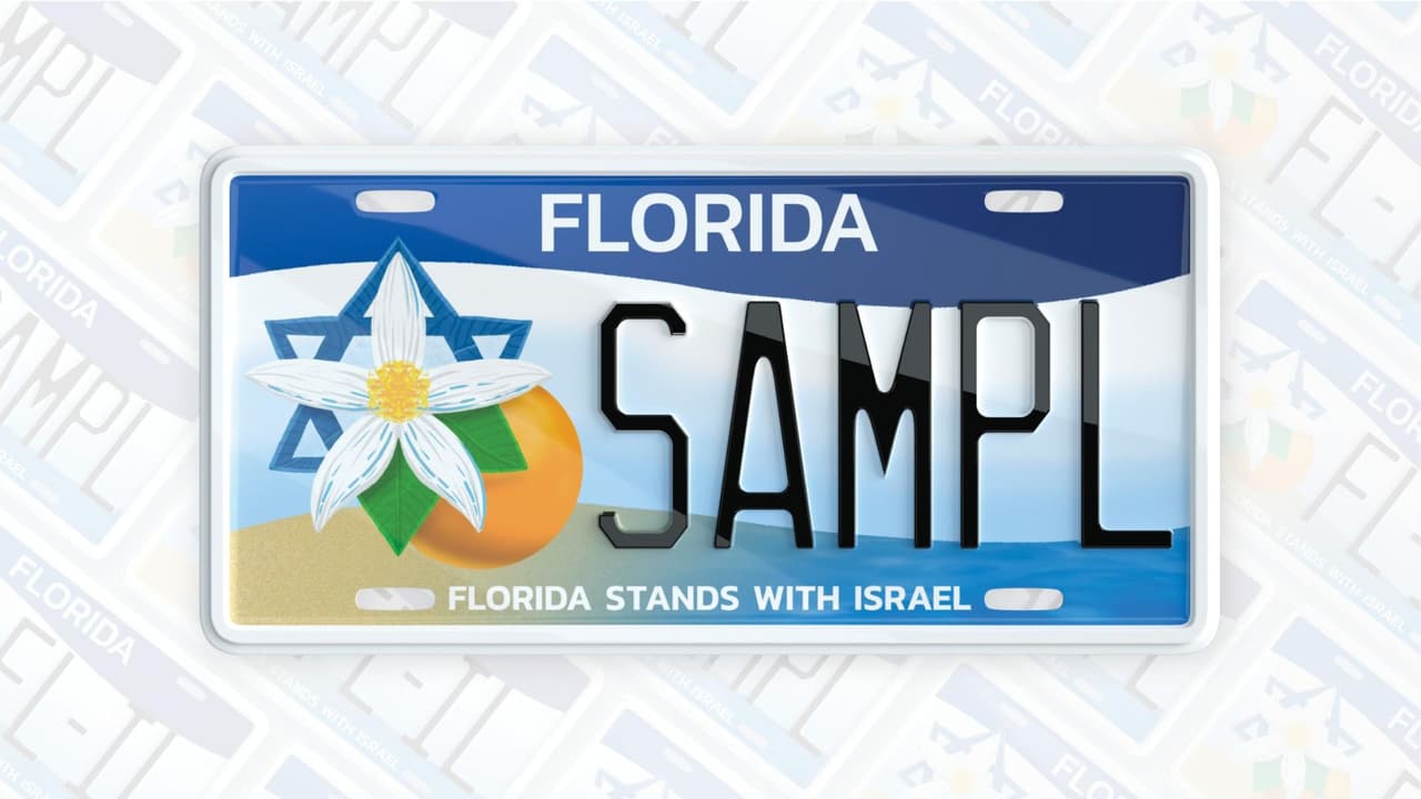 Placas especiales “Florida apoya a Israel” ya están disponibles