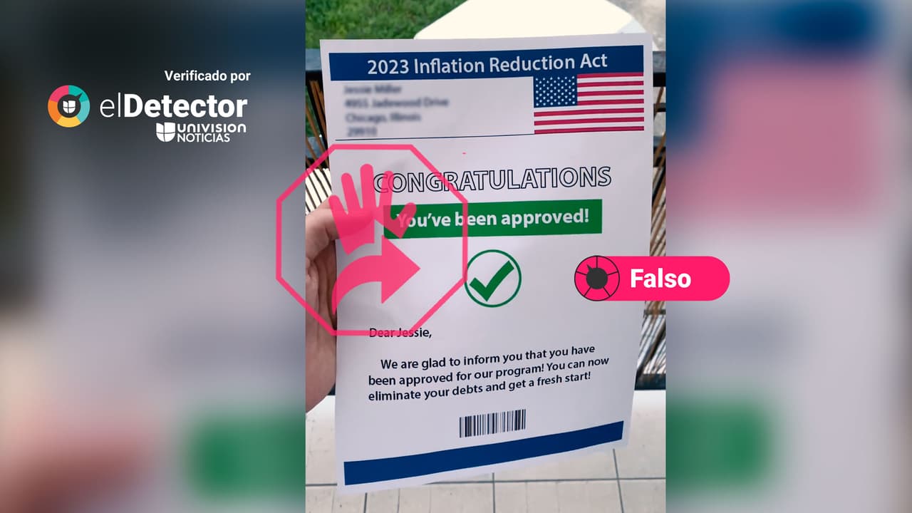 Es falso ese mensaje que promete un alivio de deuda de $10,000 