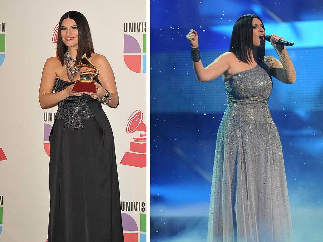 <span class="cms-h3-H3">LAURA PAUSINI.</span> La formalidad es lo suyo, y así lo demostró la italiana en 2009. Para la alfombra eligió vestido largo, pero también lo hizo para subir al escenario, ¿cómo te gusta más?