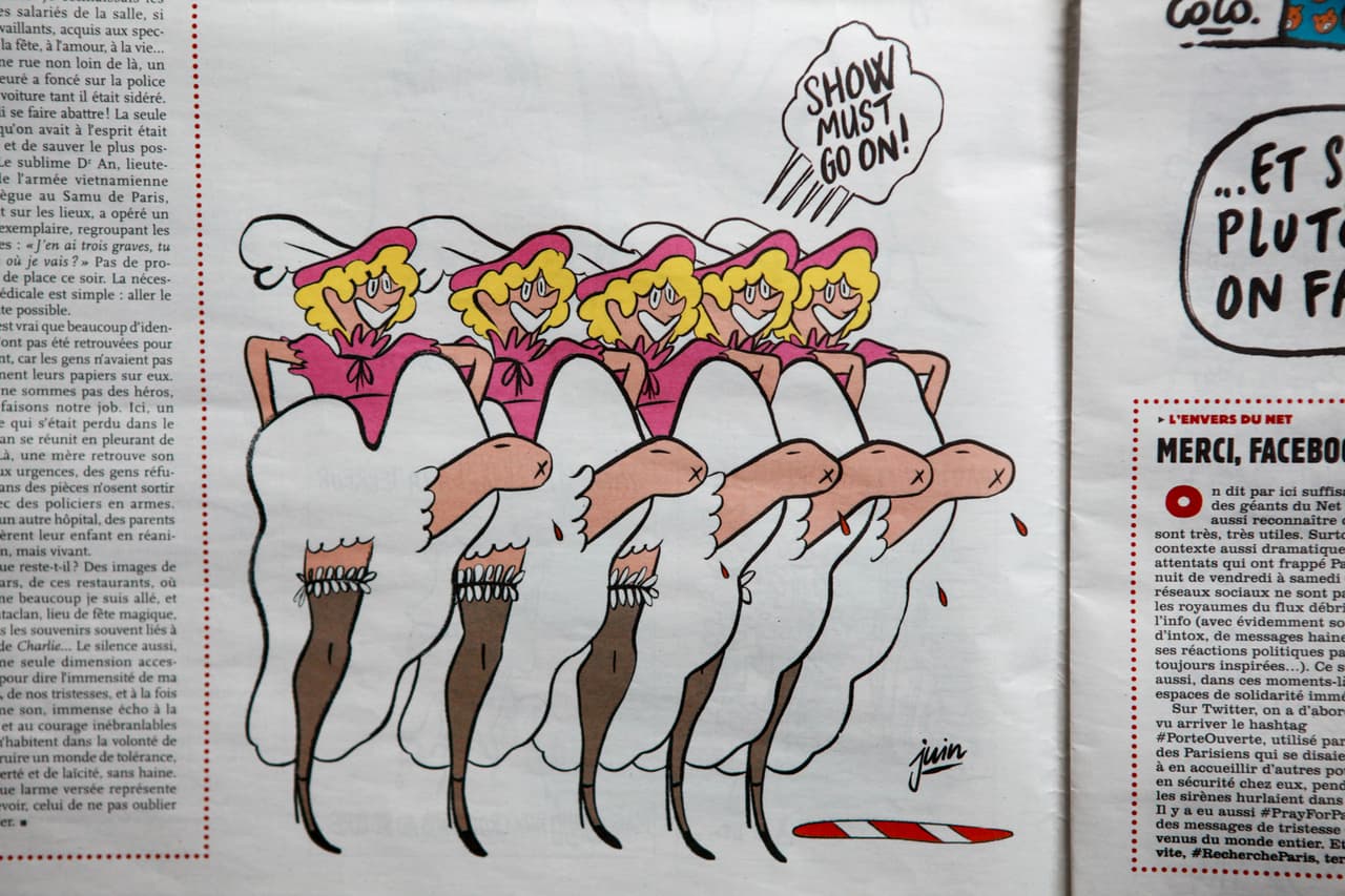 "El show debe continuar", dicen los trazos del caricaturista Juin.