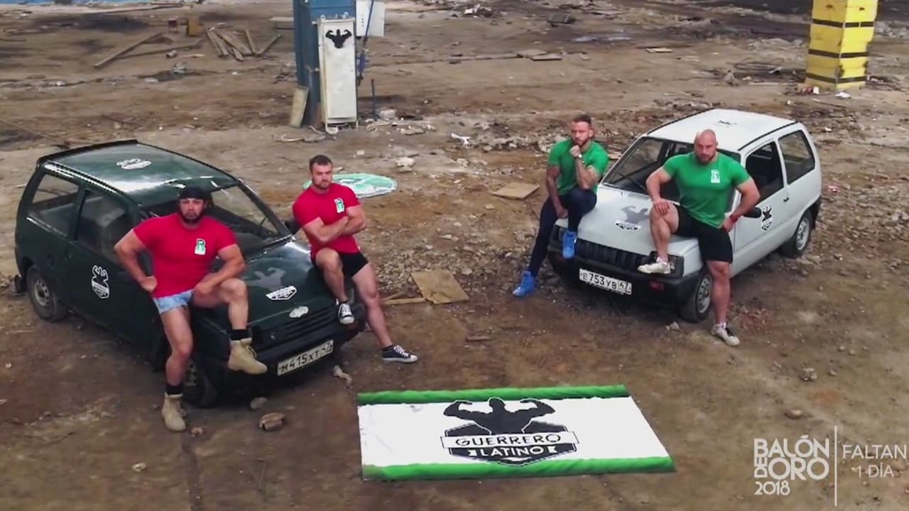 Guerrero Latino Rusia: los superhumanos tuvieron que volcar un vehículo de dos mil libras