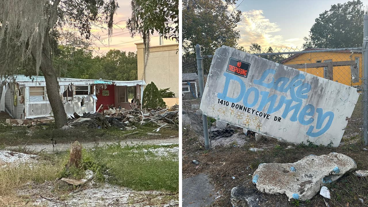 "Estamos en la calle": Desalojan a decenas de familias de parque de casas móviles en Orlando