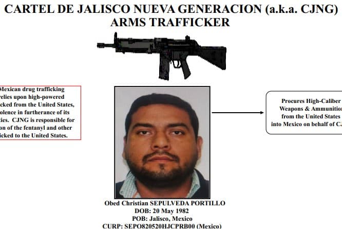 "El cartel de 'El Mencho' está comprando todo": EEUU ficha a traficante de armas de alto calibre