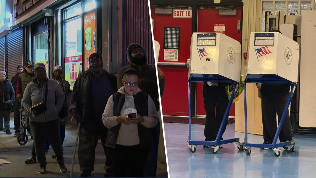 Neoyorquinos madrugan para votar; hacen fila en centros de votación antes de apertura