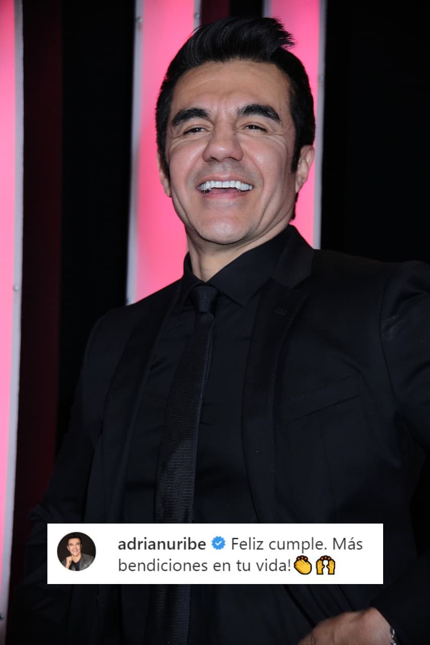 Su excompañero 
<b>Adrián Uribe</b> también la felicitó, ellos trabajaron juntos en 2008 en la telenovela 'Alma de hierro'.