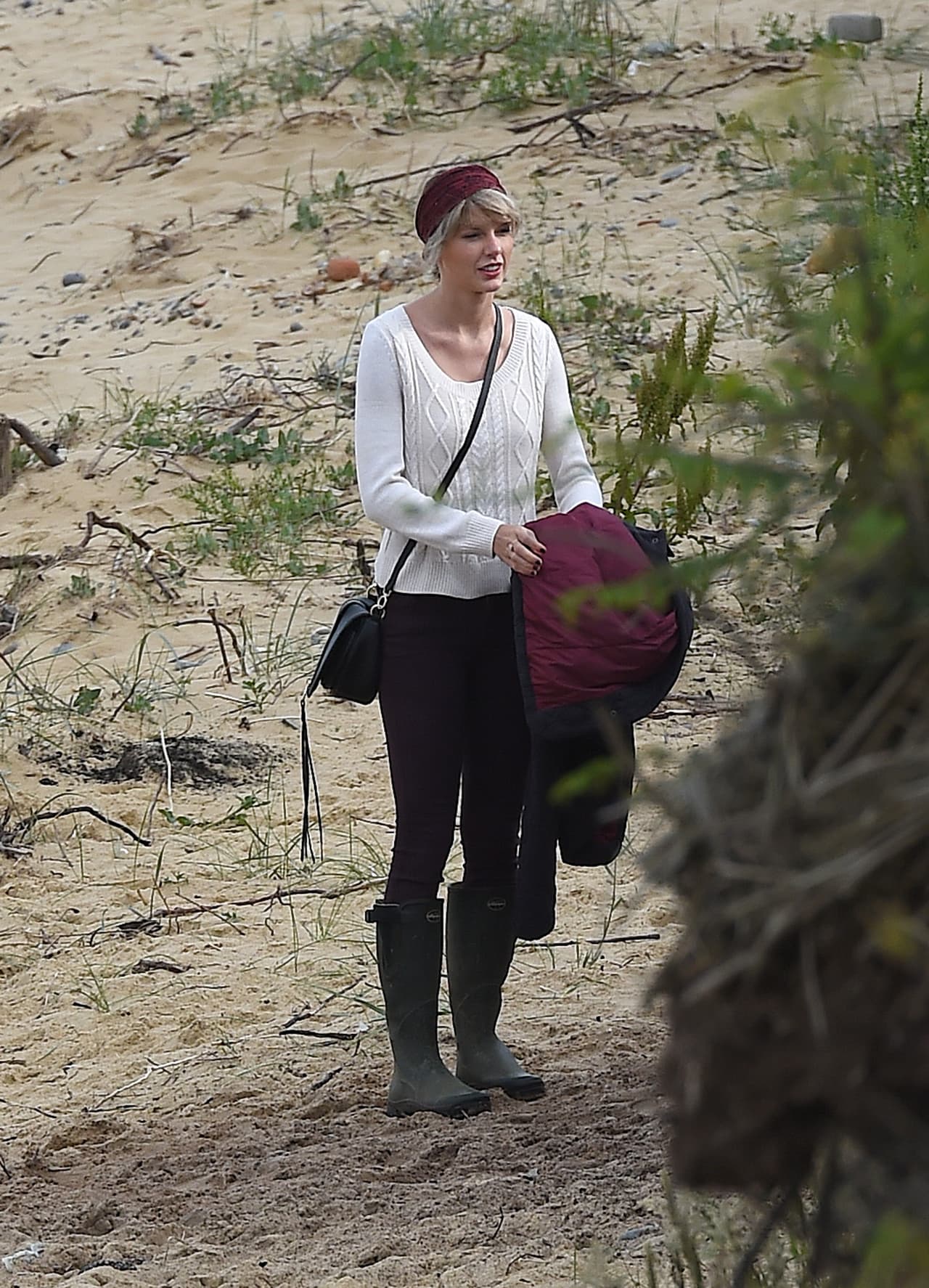 Taylor vistió casual y súper moderna.