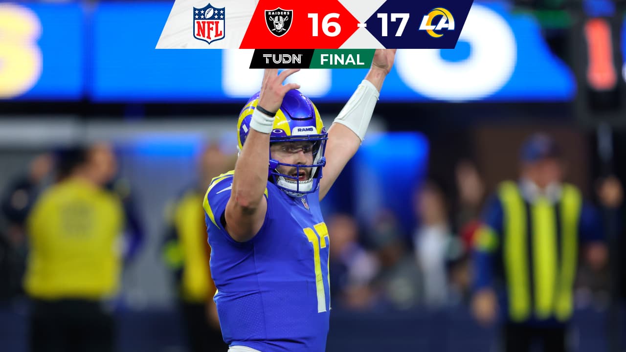 ¡Súper Baker Mayfield! Triunfo de alarido de Rams sobre Raiders