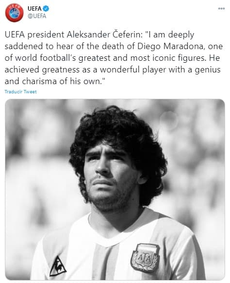 Los íconos del deporte se despidieron de Diego Armando Maradona en redes sociales.