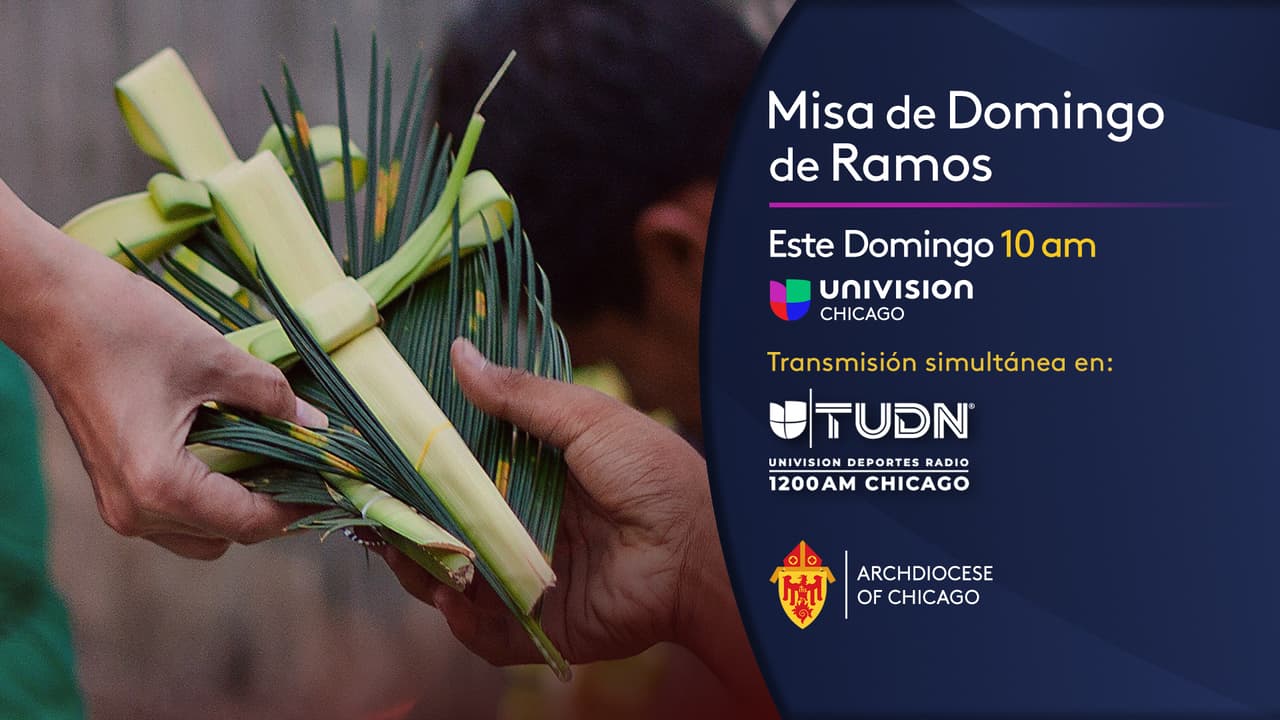 Univision Chicago transmite misa de Domingo de Ramos en español desde la Catedral del Santo Nombre