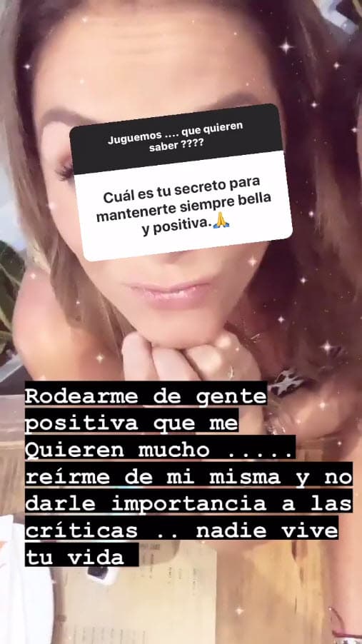 La modelo argentina dijo cuál es su 
<b>secreto para ser feliz </b>a pesar de los difíciles momentos que en ocasiones enfrenta.