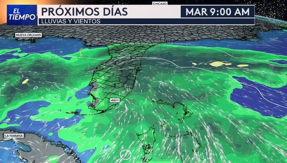Emiten vigilancia de inundaciones para el sur de Florida: se esperan fuertes lluvias y tormentas