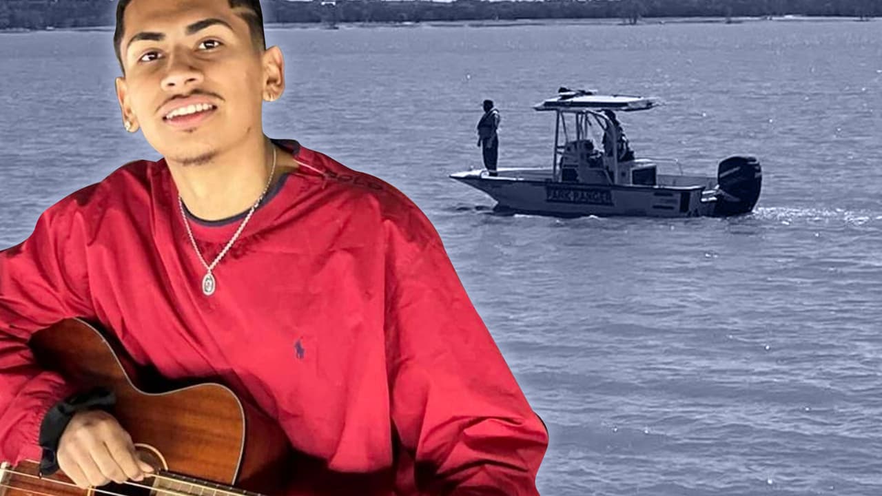 Familiares y amigos buscan el cuerpo de un joven desaparecido en el lago Benbrook
