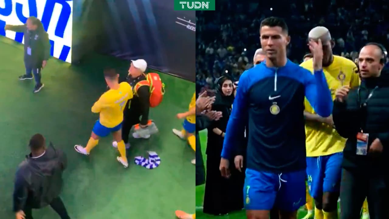 ¡Berrinchazo! Cristiano frota bufanda de Al Hilal en sus genitales