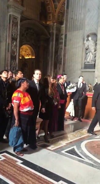 Junto a la foto escribió: "Conocer a su Santidad es la experiencia más hermosa! Gracias a Dios por permitirnos estar aquí. En #Chiapas lo esperamos con los brazos abiertos."