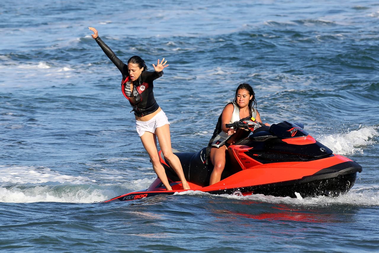 Lanzárse al mar como toda una experta.