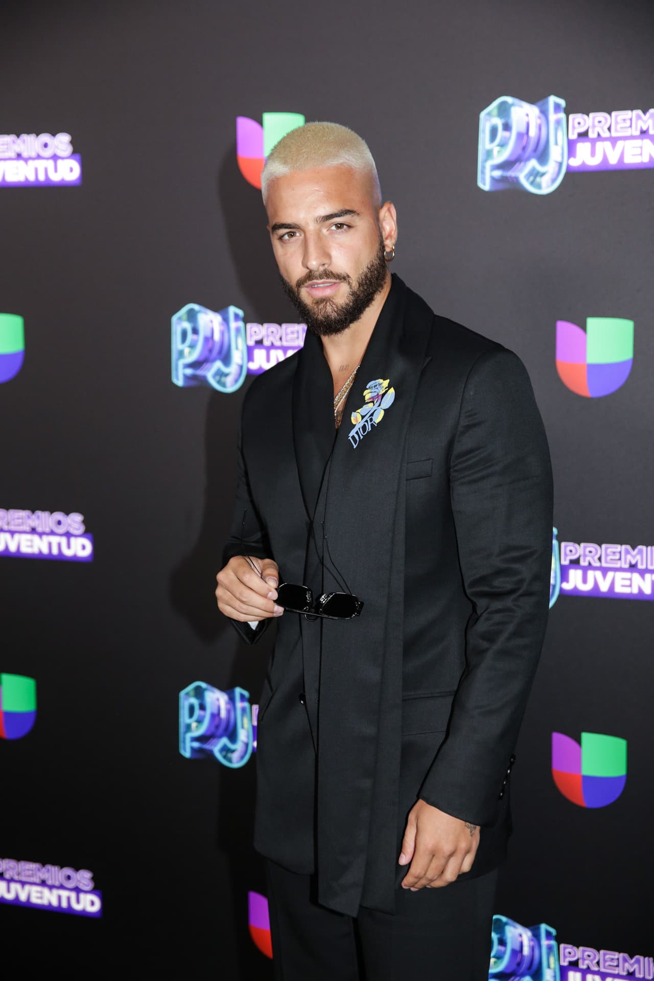 Maluma, el más nominado de la noche de Premios Juventud y también uno de los más fotografiado.