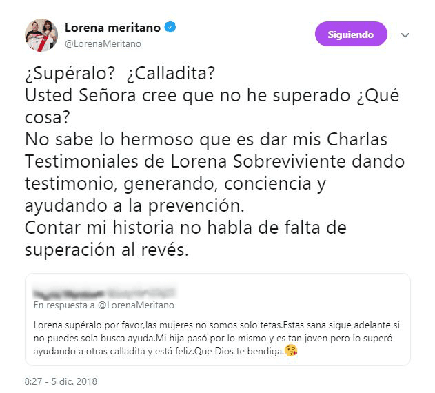 Varios de sus seguidores le pidieron que superara lo ocurrido en el pasado.
