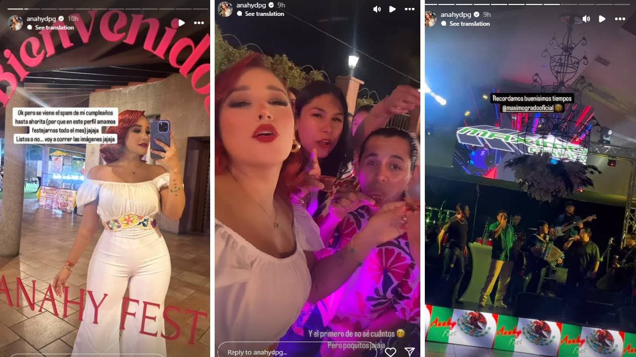 Daisy Anahy en su fiesta de cumpleaños.