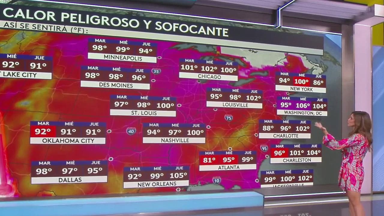 Clima hoy en EEUU, martes 14 de julio 2026: Calor extremo impulsa tormentas en el noreste