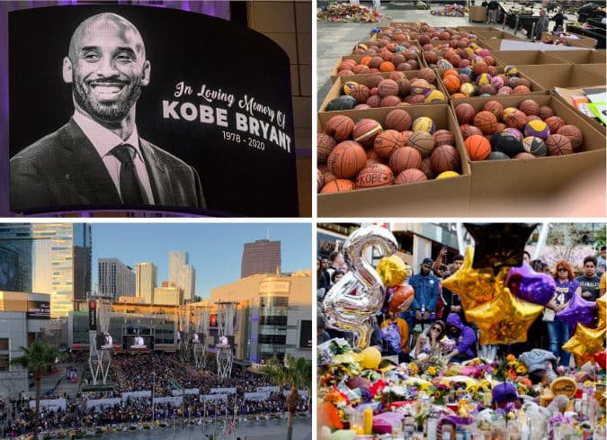 Esto es lo que harán con las miles de ofrendas a Kobe Bryant 