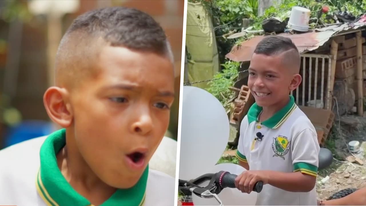Sorprendimos con un regalo al niño colombiano que celebró por primera vez un cumpleaños a los 8 años