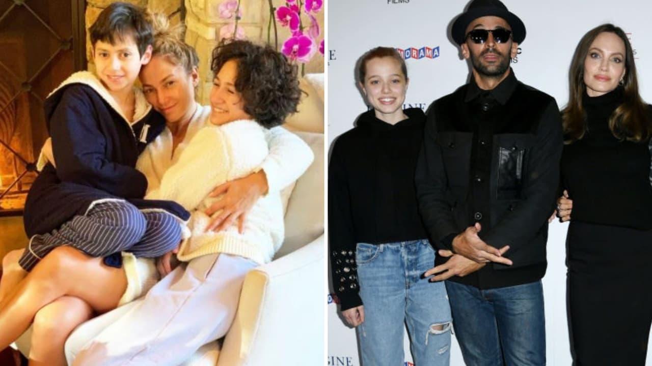 Jennifer Lopez y Angelina Jolie junto a su familia