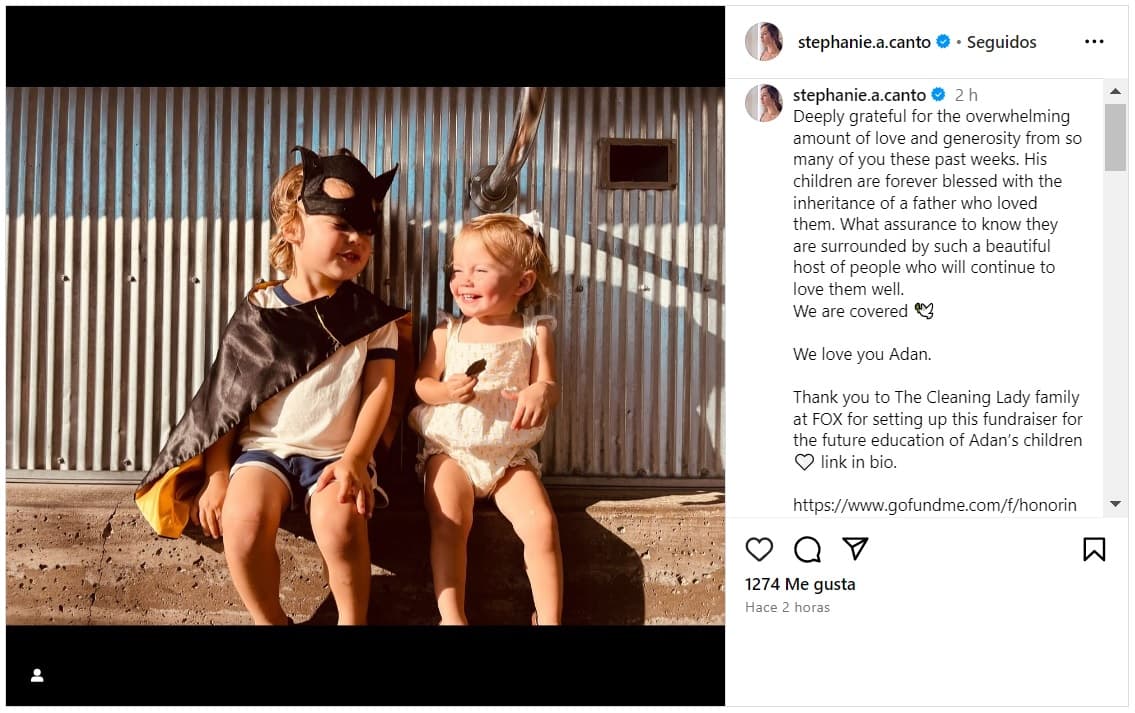 Roman Alder y Eve Josephine, hijos del fallecido Adan Canto.