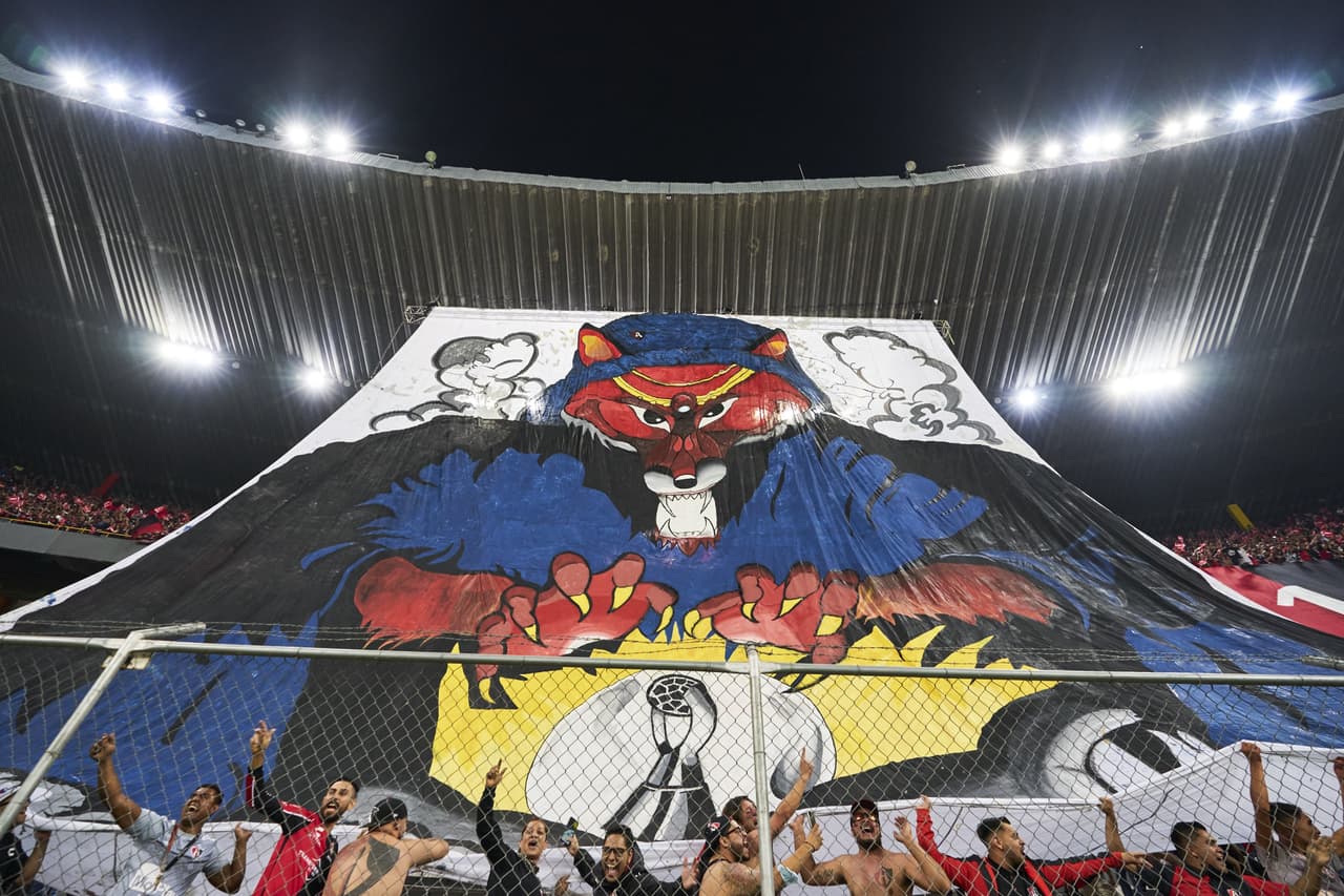 os seguidores prepararon un tifo espectacular para su equipo.