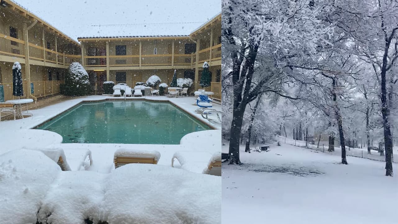Catalogan como tormenta invernal la nevada de este domingo en Texas