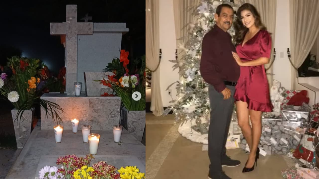 Ana Patricia Gámez también compartió un vistazo al sepulcro donde descansa su padre.