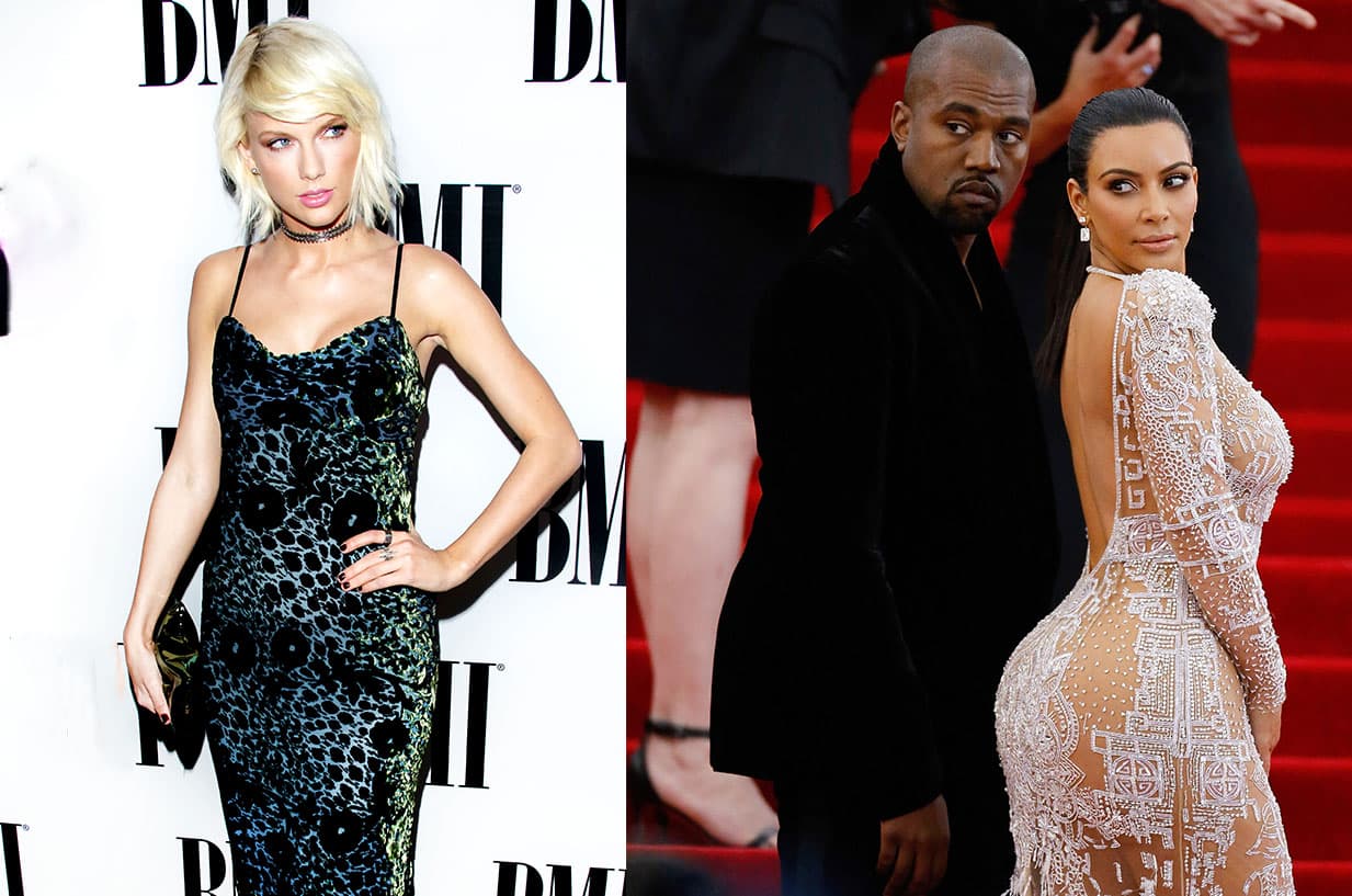 La guerra entre Taylor Swift y Kanye West está declarada, y todo por la intromisión de Kim Kardashian. Resulta que la socialité quiso poner en evidencia a la cantante y desató una trifulca. ¿Ahora por qué?