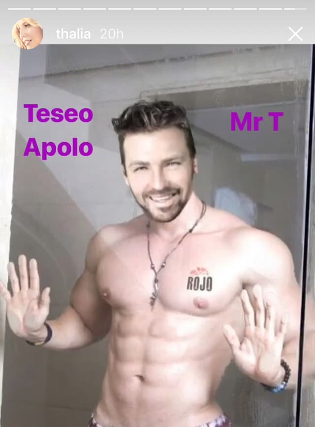 Thalía ya sabe cómo luciría si fuera hombre, gracias a unas fotos que le hicieron sus fans con una aplicación. y se divirtió a lo grande.