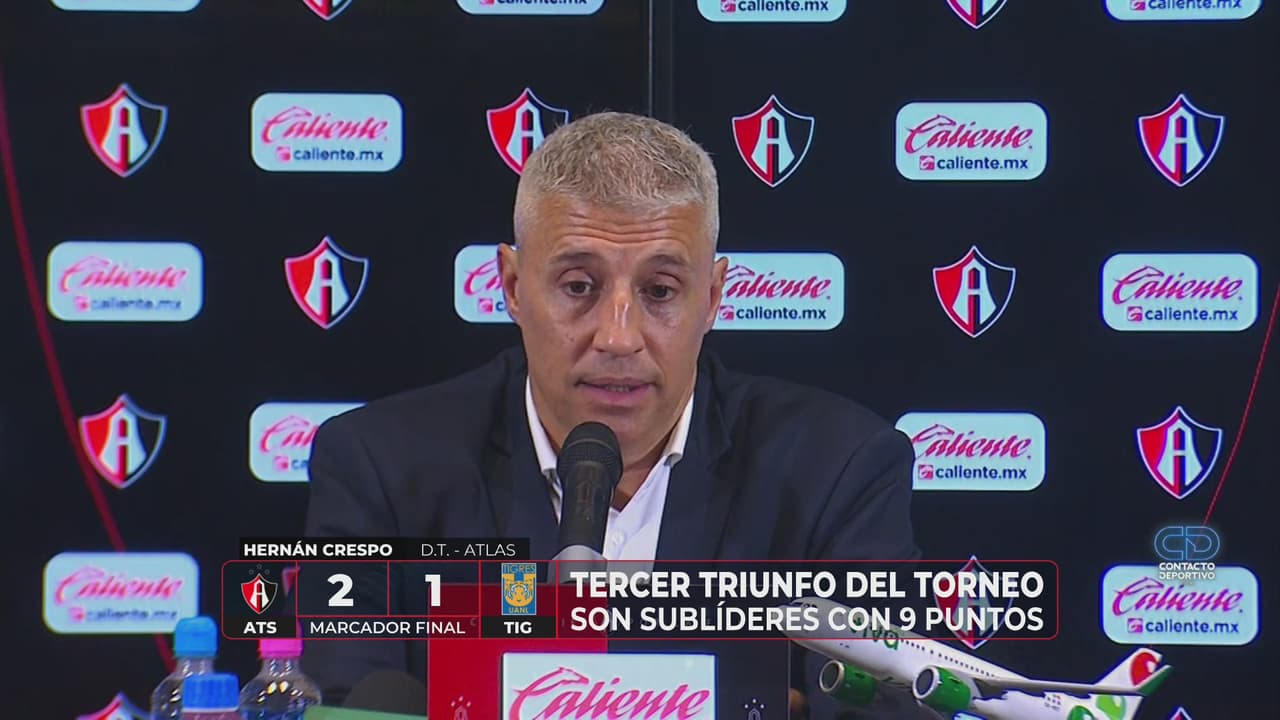 Hernán Crespo se muestra sorprendido por afición del Atlas