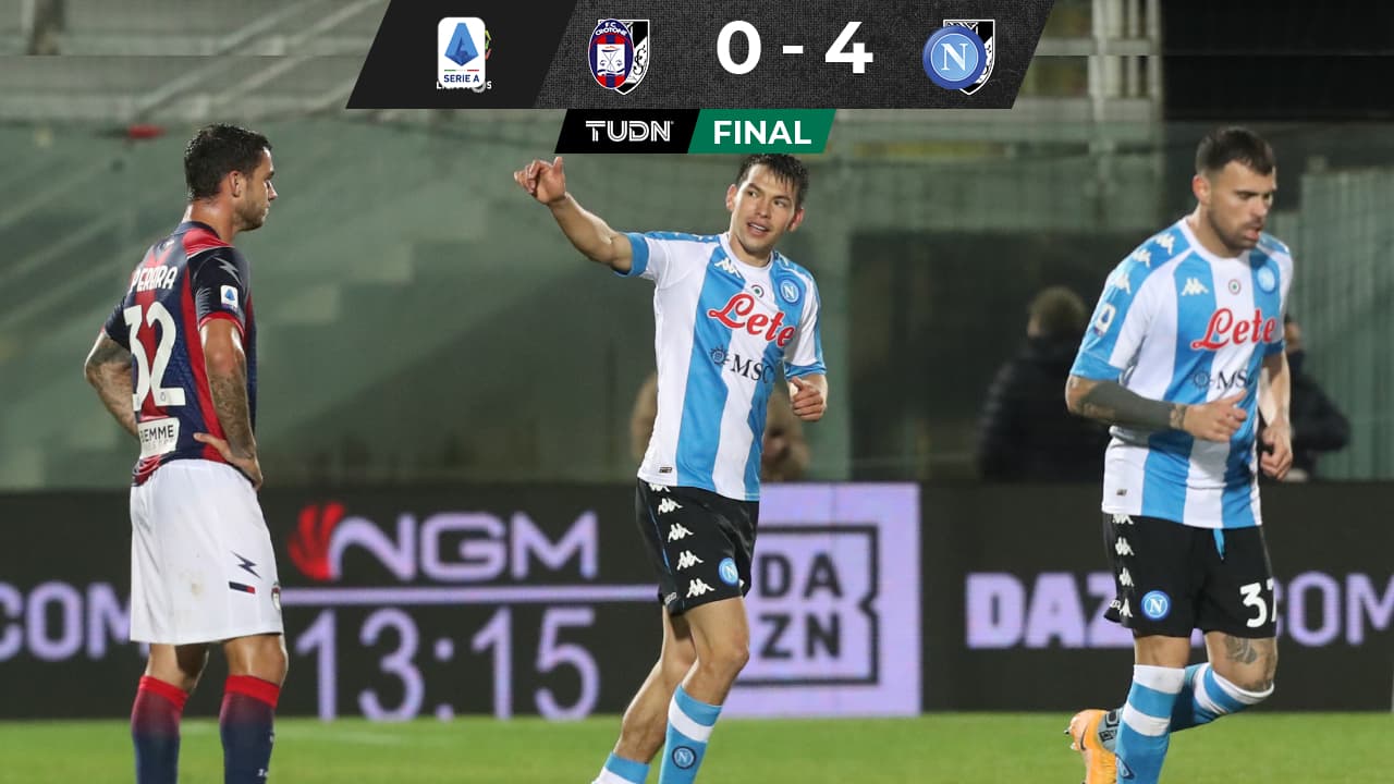 Gol de Hirving Lozano en triunfo del Napoli a Crotone