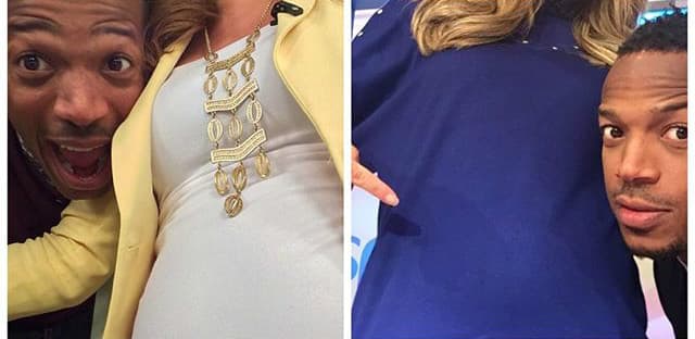 ¡Marlon volvió a encontrar a Satcha embarazada! y obviamente, aprovechó la oportunidad para tomarse una selfie con su baby bump. (28 de enero, 2016)